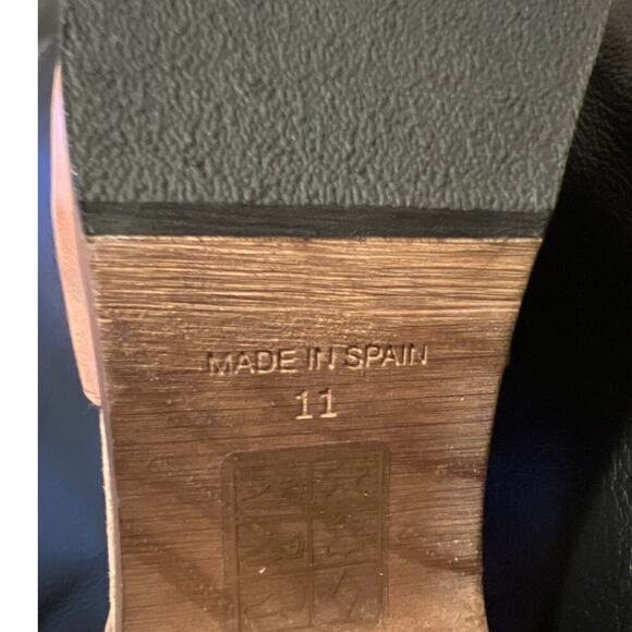 Free People Cedar Leather Buckle Platform Wood Clogs Womens Size 11 Shoes - Picture 14 of 14